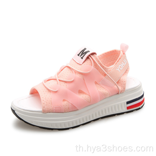 Girl&#39;s Summer Trainers ที่มีพื้นรองเท้าหนา